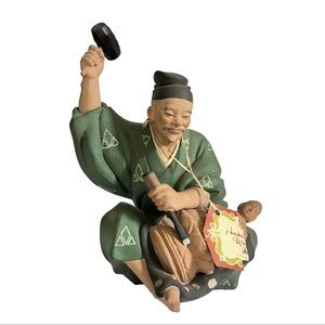 The Sculptor Hakata Urasaki Japanese Clay doll/figurine Orig Tag 1950’s Buddha